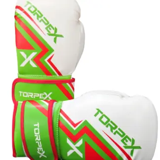 Torpex Lightning Boxing Gloves - Green/Red - 8oz